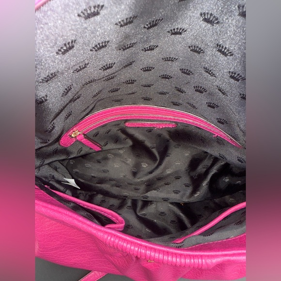 Juicy Couture Crossbody/Shoulder Bag Purse Barbie hot pink pebble leather - Picture 9 of 13
